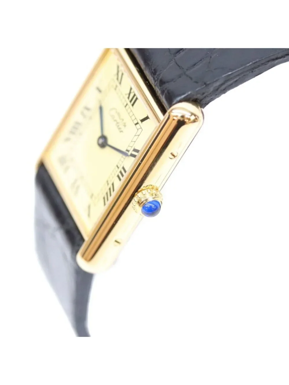 Cartier Must Tank LM Vermeil Ivory Dial Leather